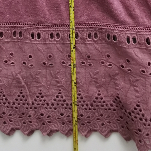 Element Long Sleeve Top Mauve With Lace Details - Picture 6 of 7